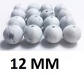 12MM ROUND silicone beads - marble