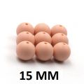 10MM ROUND silicone beads - peach