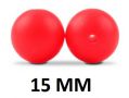 Koraliki silikonowe OKRĄGŁE 15MM - czerwony