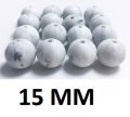 15MM ROUND silicone beads - marble