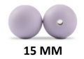15MM ROUND silicone beads - misty lavender