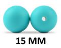 15MM ROUND silicone beads - turquoise