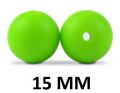Koraliki silikonowe OKRĄGŁE 15MM - zielony
