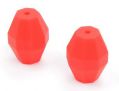 Silicone beads BARREL - red