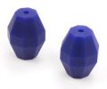Silicone beads BARREL - navy blue