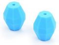 Silicone beads BARREL - blue