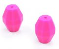 Silicone beads BARREL - pink