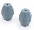 Silicone beads BARREL - gray