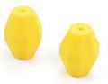 Silicone beads BARREL - yellow