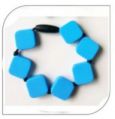 QUADRATE silicon beads - blue