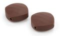 QUADRATE CUT silicon beads - chocolate