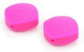 QUADRATE CUT silicon beads - pink