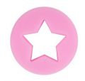 Silicone beads STAR EYE - light pink