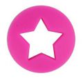 Silicone beads STAR EYE - pink