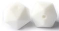 Silicone beads ICOSAHEDRON - white