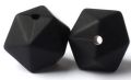 Silicone beads ICOSAHEDRON - black