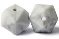 Silicone beads ICOSAHEDRON - marble
