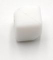 Silicone beads DICE 10mm - white