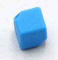 Silicone beads DICE 10mm - blue