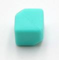 Silicone beads DICE 10mm - turquoise