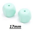 Silicone beads DICE 17mm - mint