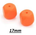 Silicone beads DICE 17mm - orange