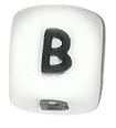 Silicone beads LETTERS - B