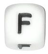 Silicone beads LETTERS - F