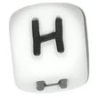 Silicone beads LETTERS - H