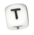 Silicone beads LETTERS - T