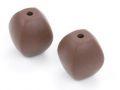 Silicone beads OLIVE - chocolate