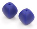 Silicone beads OLIVE - navy blue