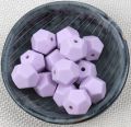 Silicone beads PENTAGON - light violet