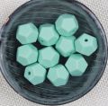 Silicone beads PENTAGON - mint