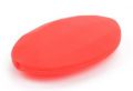 Silicone beads FLAT OVAL - red