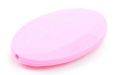 Silicone beads FLAT OVAL - light pink