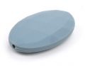 Silicone beads FLAT OVAL - gray