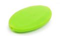 Silicone beads FLAT OVAL - green