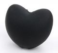 Silicone beads HEART - black