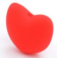 Silicone beads HEART - red