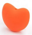 Silicone beads HEART  - orange