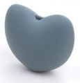 Silicone beads HEART 10mm - gray