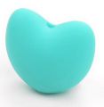 Silicone beads HEART - turquoise