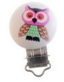 OWL wooden clips - hypnotic